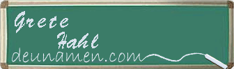 Grete Hahl Visitenkarte